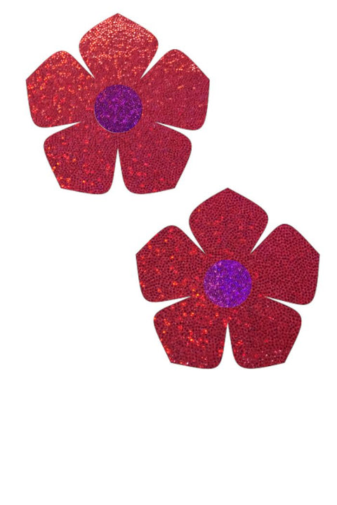 Red Sparkly Buttercup Pasties - Coquetry Clothing