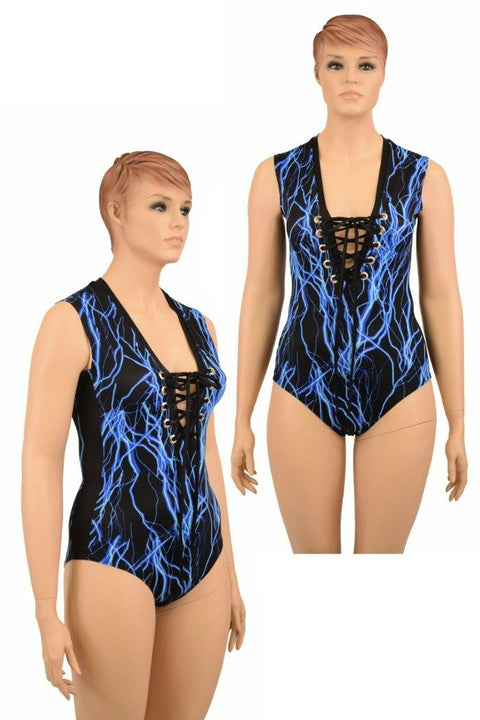 Lace Up Plunging V Romper - Coquetry Clothing