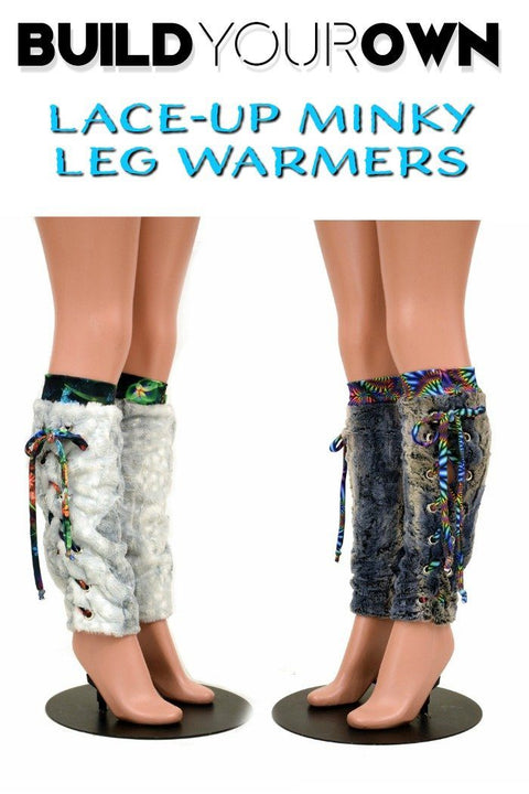 Build Your Own Lace Up Minky Leg Warmers - Coquetry Clothing