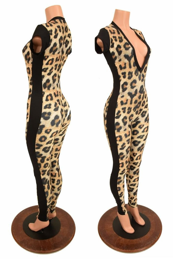 Cap Sleeve Side Panel Catsuit - Coquetry Clothing
