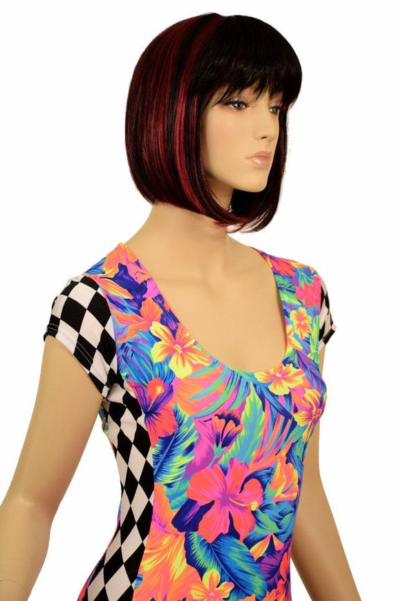 Cap Sleeve Side Panel Catsuit - Coquetry Clothing