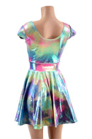 Cap Sleeve Skater Dress in Cotton Candy - Coquetry Clothing