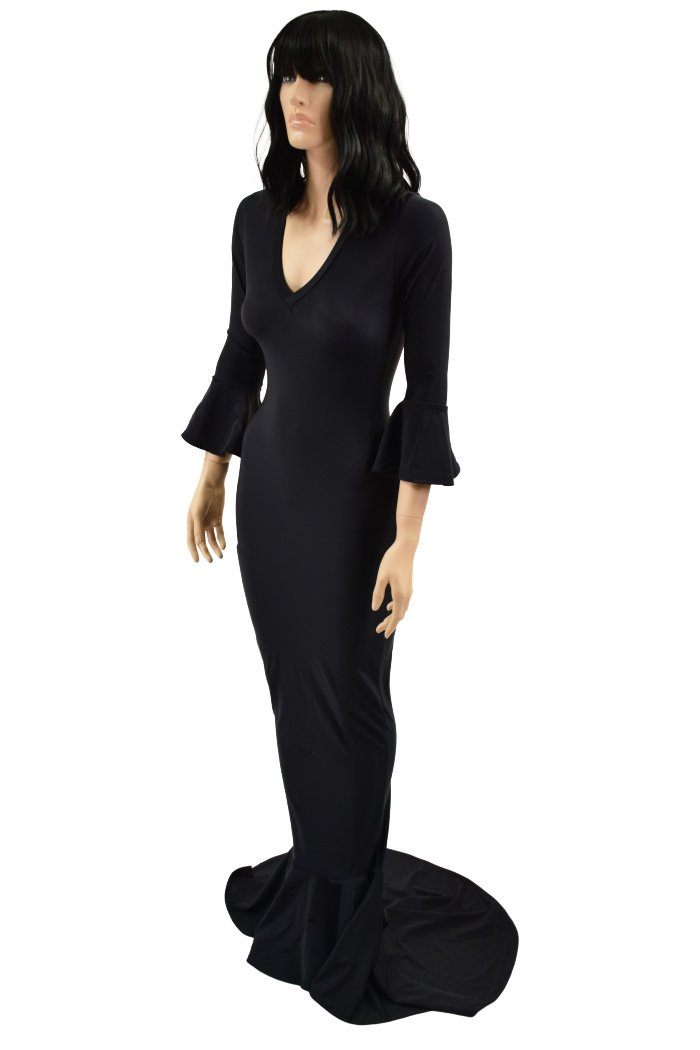 Cartoon Style Morticia Hobble Gown - Coquetry Clothing 2XL Cartoon Style Morticia Hobble Gown - Coquetry Clothing 2XL