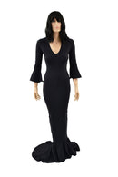 Cartoon Style Morticia Hobble Gown - Coquetry Clothing
