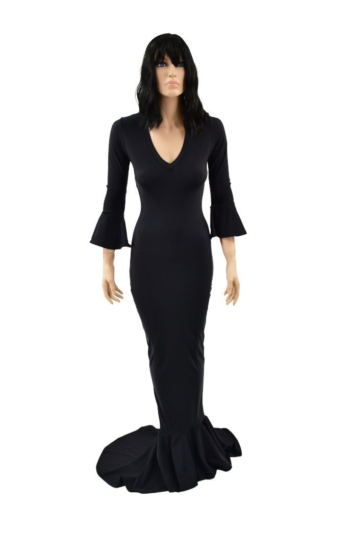 Cartoon Style Morticia Hobble Gown