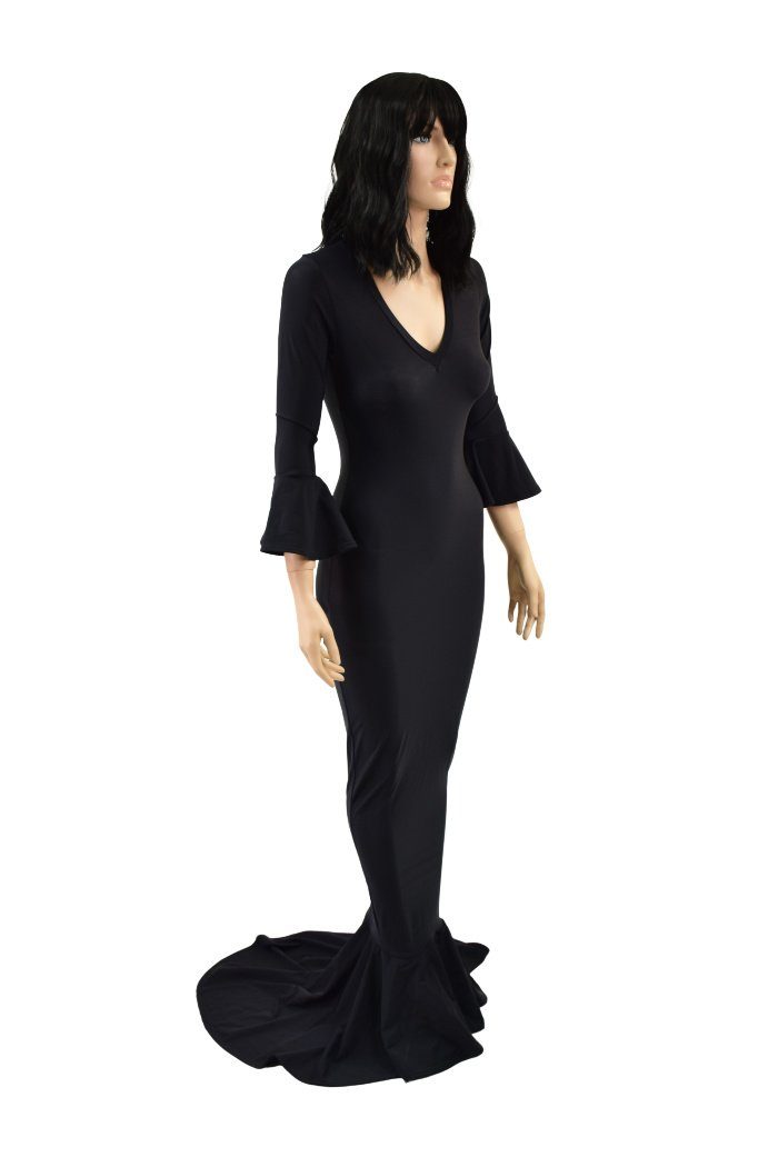 Cartoon Style Morticia Hobble Gown - Coquetry Clothing 2XL