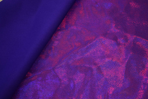 Grape Purple Holographic Spandex Fabric - 5