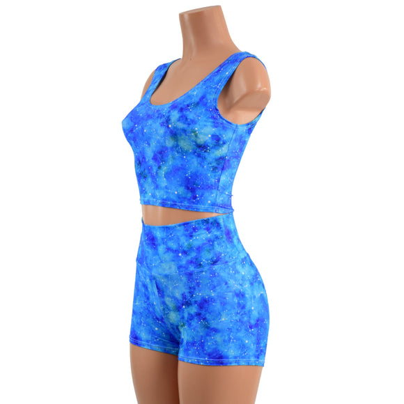 Celestial High Waist Shorts OR Top READY to SHIP - Coquetry Clothing