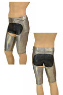 Mens "Sahara" Shorts Chaps in Silver Holo - 1