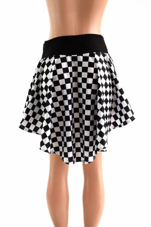 Checkered Hi - Lo Mini Skirt - Coquetry Clothing