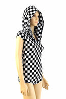 Checkered Hoodie Romper - Coquetry Clothing