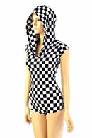 Checkered Hoodie Romper - Coquetry Clothing