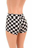 Checkered Mid Rise Shorts - Coquetry Clothing