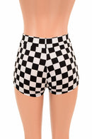 Checkered Mid Rise Shorts - Coquetry Clothing