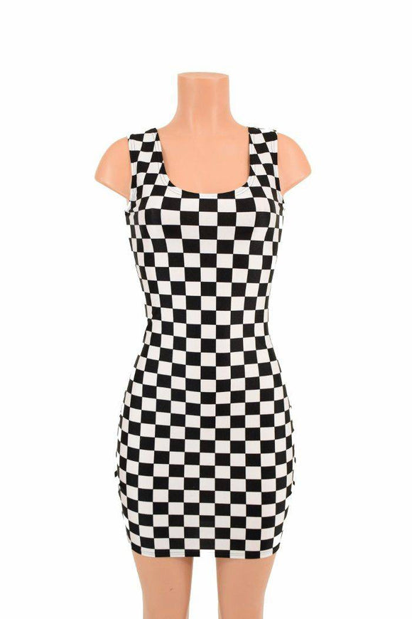 Checkered Tank Dress - Coquetry Clothing
