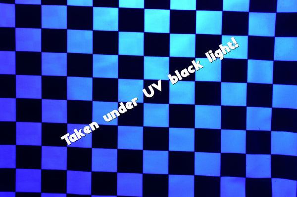 UV  Black & White Checkered Spandex Fabric - 5