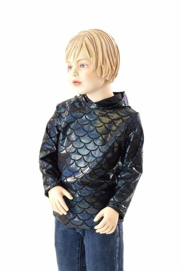 Childrens Black & Purple Dragon Hoodie - Coquetry Clothing