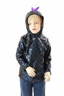 Childrens Black & Purple Dragon Hoodie - Coquetry Clothing