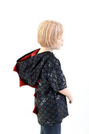 Childrens Black & Red Dragon Hoodie - Coquetry Clothing
