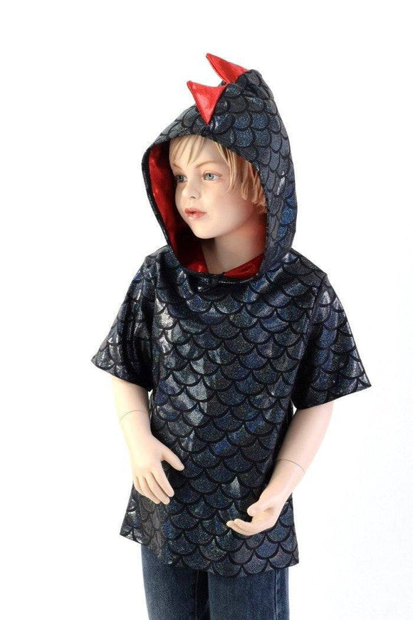 Childrens Black & Red Dragon Hoodie - Coquetry Clothing