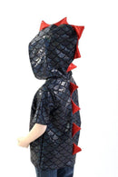 Childrens Black & Red Dragon Hoodie - Coquetry Clothing