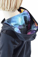 Childrens Black Soft Knit Galaxy Hoodie - Coquetry Clothing