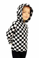 Childrens Black & White Hoodie - Coquetry Clothing