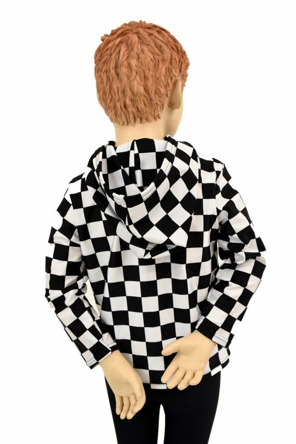 Childrens Black & White Hoodie - Coquetry Clothing