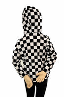 Childrens Black & White Hoodie - Coquetry Clothing