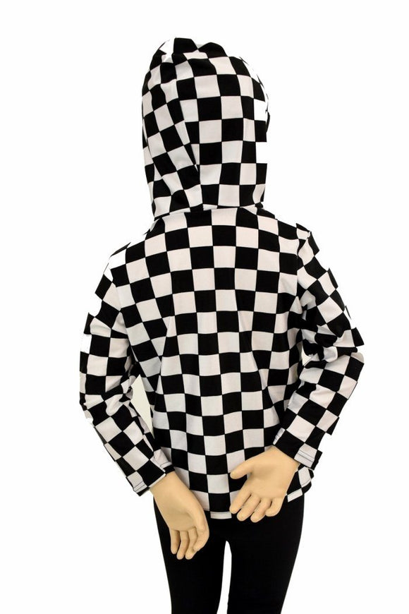 Childrens Black & White Hoodie - Coquetry Clothing