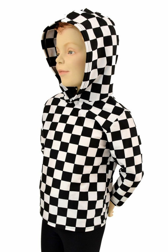 Childrens Black & White Hoodie - Coquetry Clothing