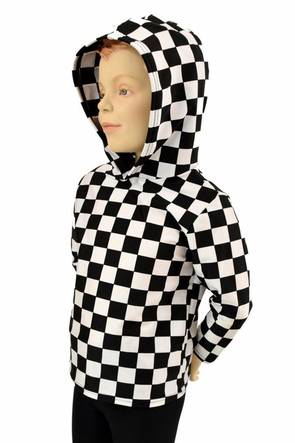 Childrens Black & White Hoodie - 5