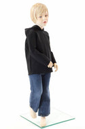 Childrens Black Zen Long Sleeve Hoodie - 2