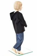 Childrens Black Zen Long Sleeve Hoodie - 3
