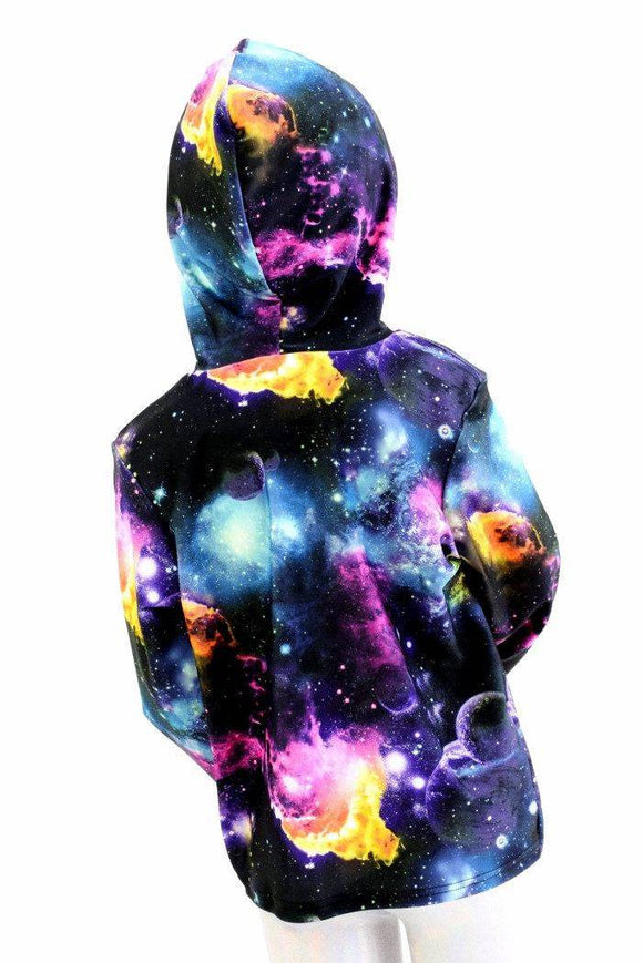 Childrens Galaxy UV Glow Long Sleeve Hoodie - Coquetry Clothing