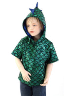 Childrens Green & Blue Dragon Hoodie - Coquetry Clothing