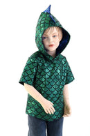 Childrens Green & Blue Dragon Hoodie - Coquetry Clothing