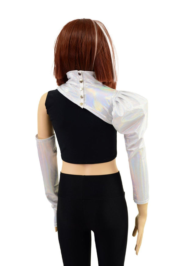 Childrens Size Single Arm Victoria Bolero and Fingerless Glove Set in Flashbulb - Coquetry Clothing