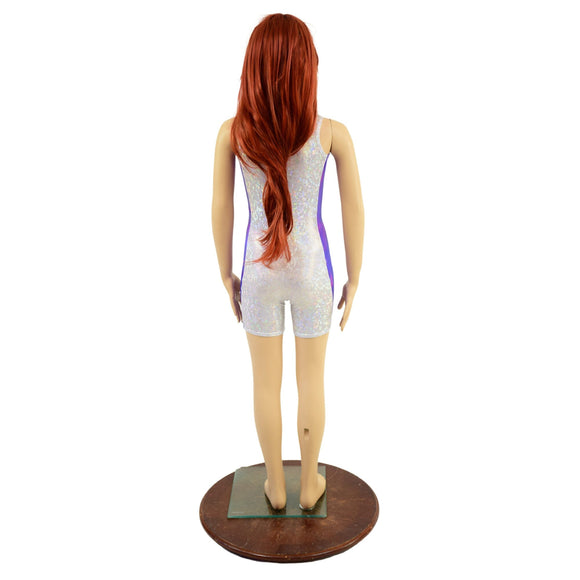 Children's Sleeveless Side Panel Romper with Stella Neckline and 4" Inseam - Coquetry Clothing