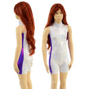 Children's Sleeveless Side Panel Romper with Stella Neckline and 4" Inseam - Coquetry Clothing