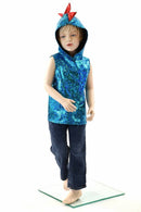 Childrens Turquoise & Red Dragon Hoodie - Coquetry Clothing
