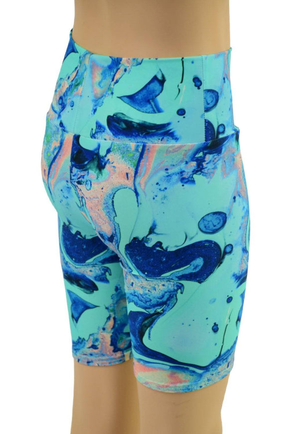 Childrens Unisex Bike Shorts in Lapis Lagoon - Coquetry Clothing