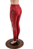 Coagulant Red Lace Up Leggings - Coquetry Clothing