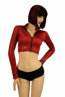 Coagulant Zippered Crop Top - Coquetry Clothing