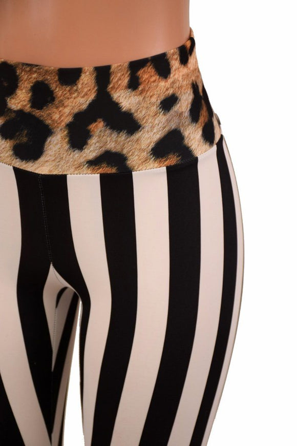 Color Block High Waist Bell Bottom Flares - Coquetry Clothing