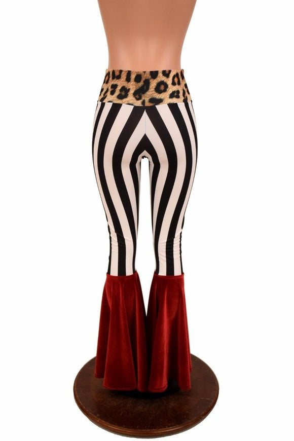 Color Block High Waist Bell Bottom Flares - Coquetry Clothing