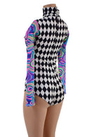 Color Blocked NEON UV Glow Romper - Coquetry Clothing