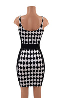 Color Blocked Side Panel Bodycon Mini Dress with Cargo Pockets - Coquetry Clothing