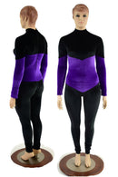 Color Blocked Velvet Cadet Suit - Coquetry Clothing