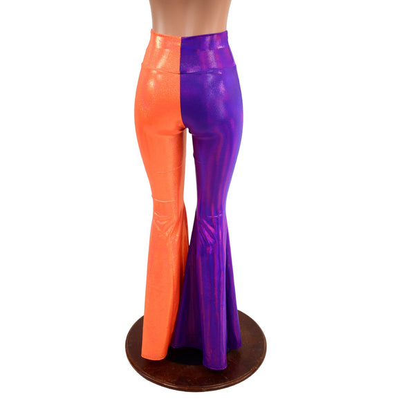 Color Split High Waist Solar Flares - Coquetry Clothing